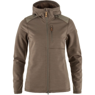 Fjällräven Keb Fleece Hoodie Women's Suede Brown