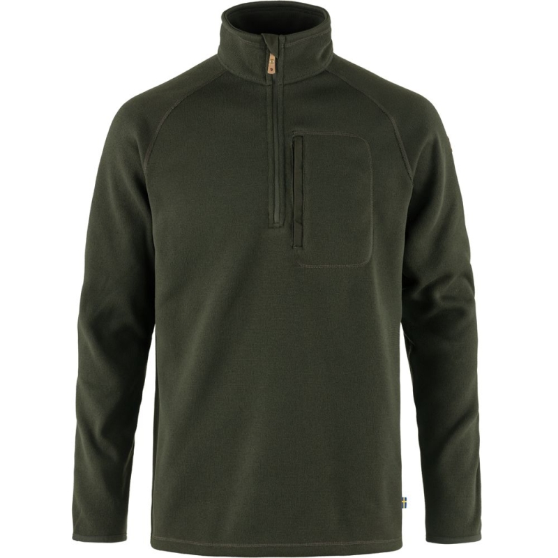 Fjällräven Övik Fleece Half Zip Deep Forest