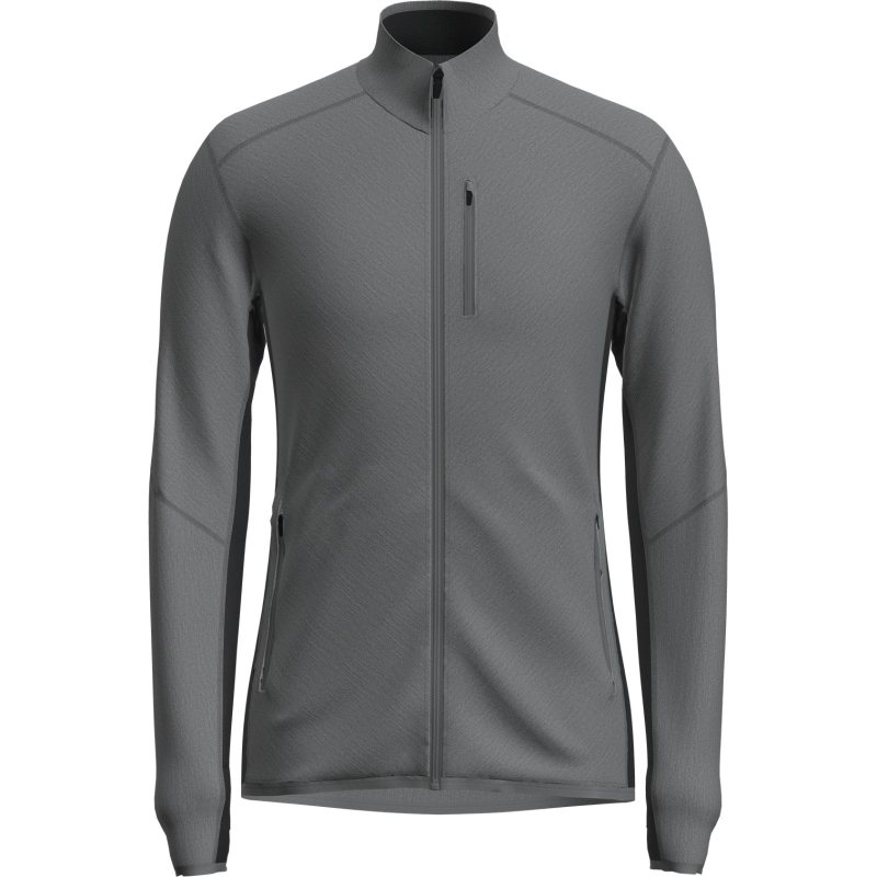 Icebreaker Descender LS Zip Jet Hthr/Black