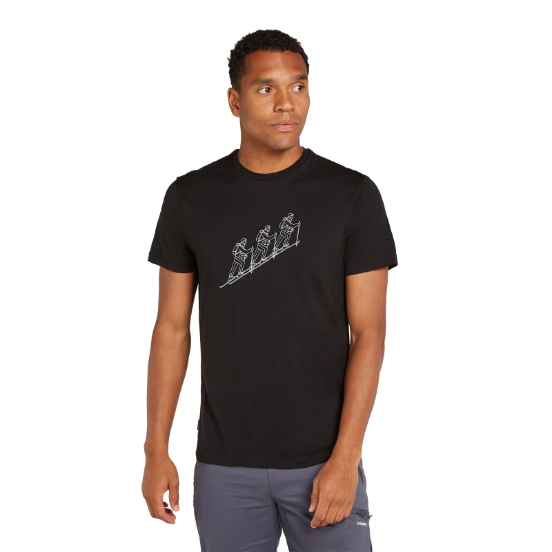 Icebreaker Mer 150 Tech Lite SS T NatSkiTour Black