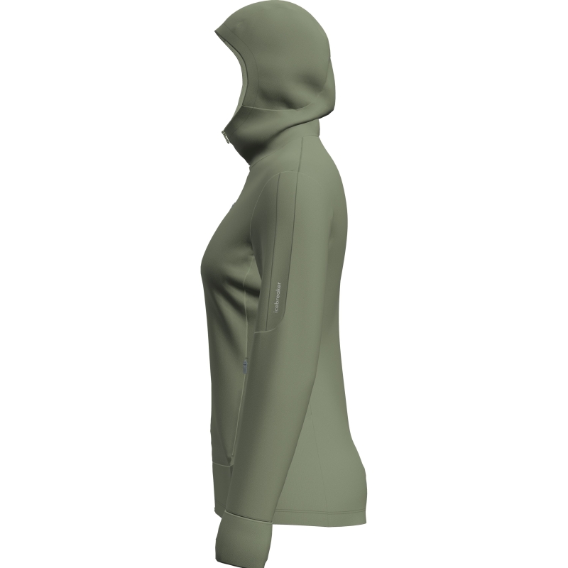 Icebreaker Mer 260 Quantum IV LS Zip Hoodie Women's Lichen