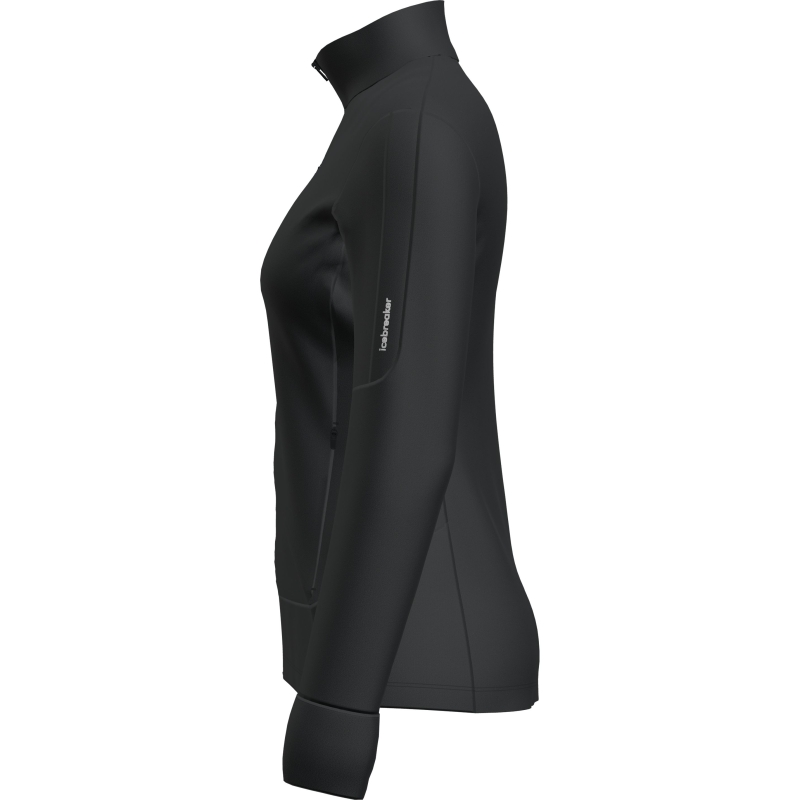 Icebreaker Mer 260 Quantum IV LS Zip Women's Black vest