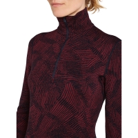 Icebreaker Mer 260 Vertex LS Half Z Frozen Forms Women's Black/Port