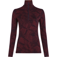 Icebreaker Mer 260 Vertex LS Half Z Frozen Forms Women's Black/Port