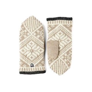 Hestra Nordic Wool Mitt Beige/Offwhite