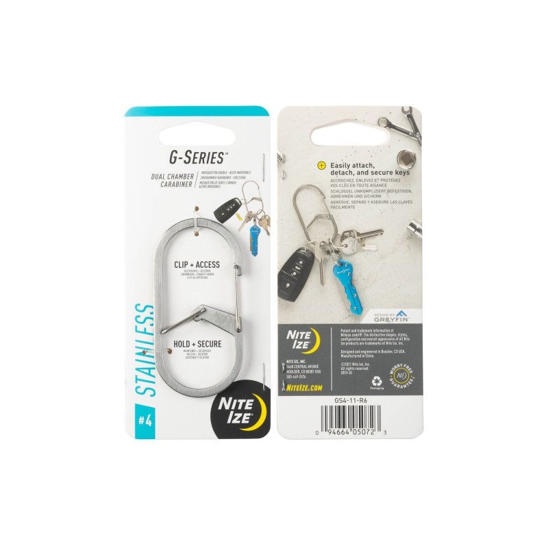 Nite-Ize G-Series Karabijnhaak Zilver #4