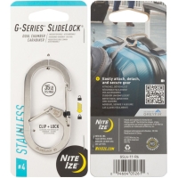 Nite-Ize G-Series Karabijnhaak Slidelock Zilver #4