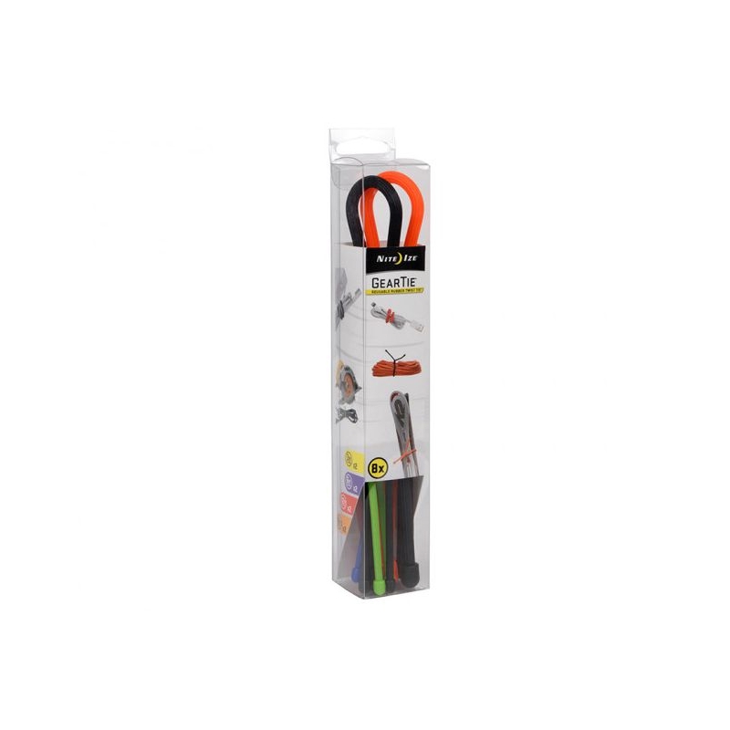 Nite-Ize Gear Tie Allesbinder 8-pack  Assortiment
