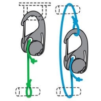 Nite-Ize CamJam Spanhaak 2-pack met Koord Zwart