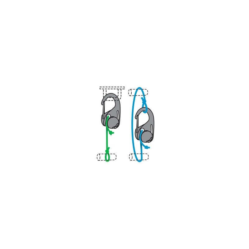 Nite-Ize CamJam Spanhaak 2-pack met Koord Zwart