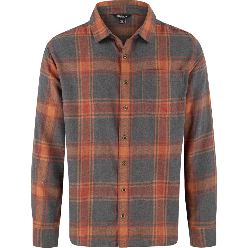 Sherpa Batsa Eco Long Sleeve Shirt Clay Red Plaid