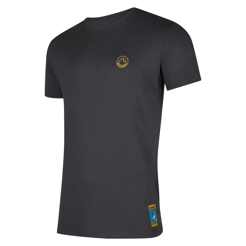 La Sportiva Climbing on the Moon T-Shirt Carbon/Giallo