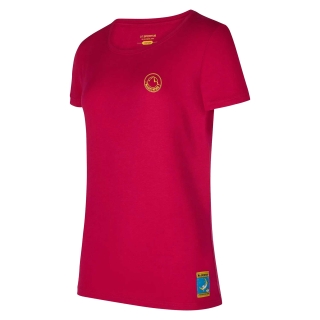 La Sportiva Climbing on the Moon T-Shirt Women's Fucsia/Giallo