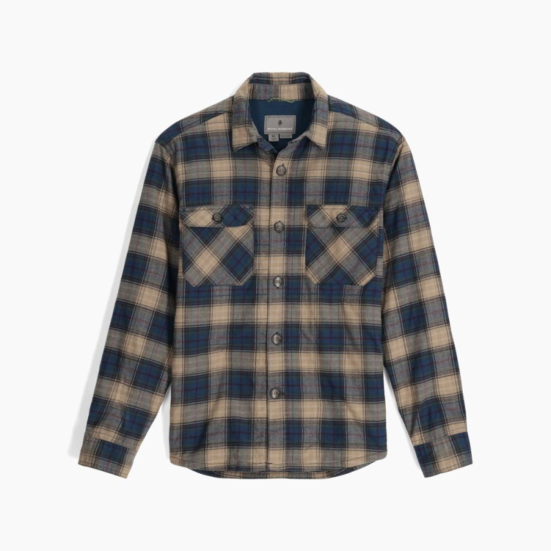 Royal Robbins Snowcap Lined Flannel L/S Covert Green Cataract Falls Pl