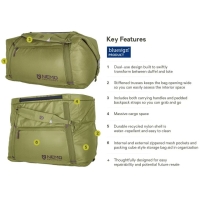 Nemo Double Haul Convertible Duffel 100L Nova