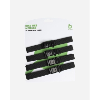 Bo-Camp Bindriemen - 100x1,8 cm - 2 Stuks Zwart