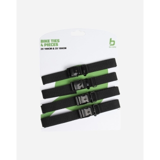 Bo-Camp Bindriemen - 200x1,8 cm - 2 Stuks Zwart