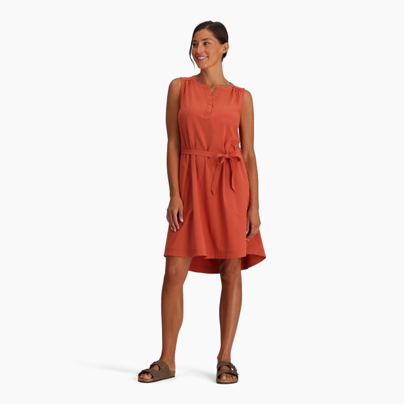 Royal Robbins Spotless Traveler Tank Dress Baked Clay