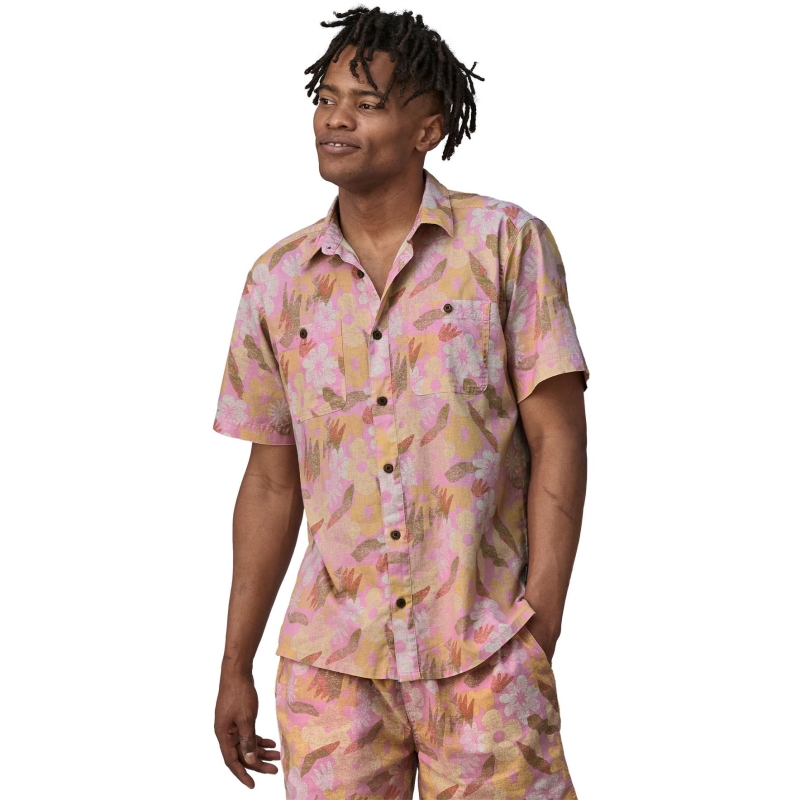 Patagonia Back Step Shirt Channeling Spring: Milkweed Ma