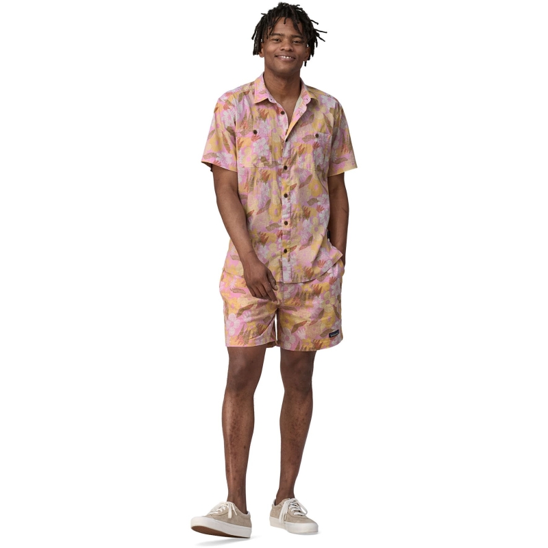 Patagonia Back Step Shirt Channeling Spring: Milkweed Ma
