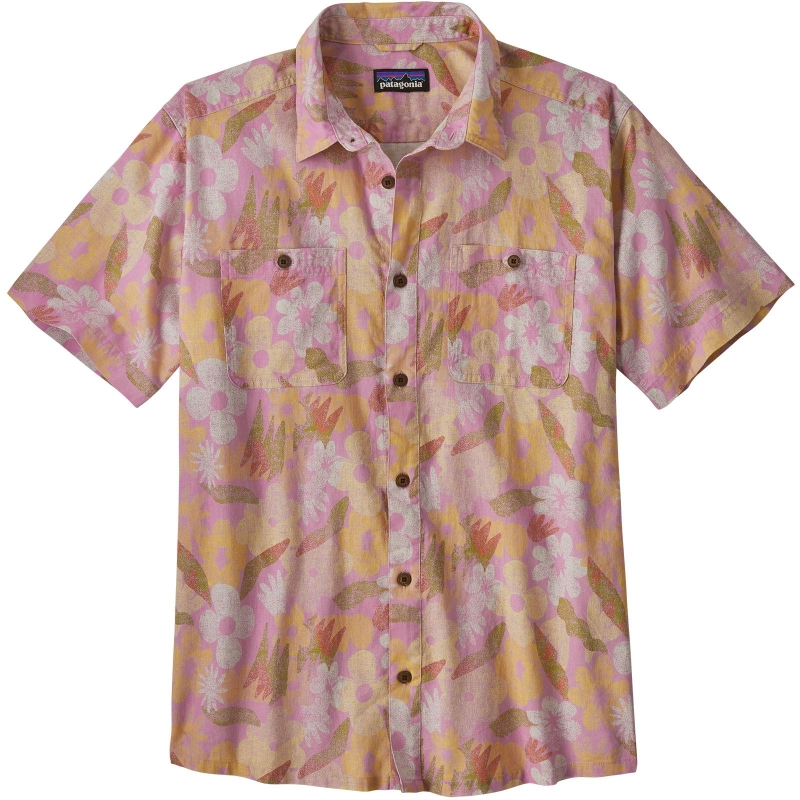 Patagonia Back Step Shirt Channeling Spring: Milkweed Ma