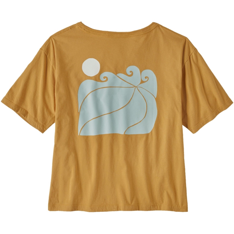 Patagonia Sunrise Rollers Organic Easy Cut Tee Women's Pufferfish Gold