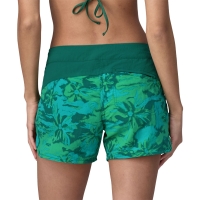 Patagonia Wavefarer Boardshorts - 5 in. Women's Cliffs and Waves: Conifer Gree