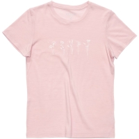 Devold Classic Flowers Tee Women's Chalk Pink