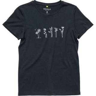 Devold Classic Flowers Tee Women's Ink
