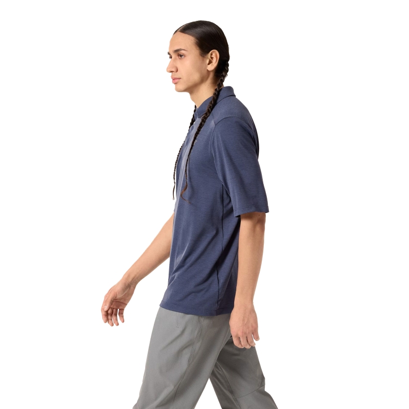Arc'teryx Cormac Polo SS Black Sapphire Heather