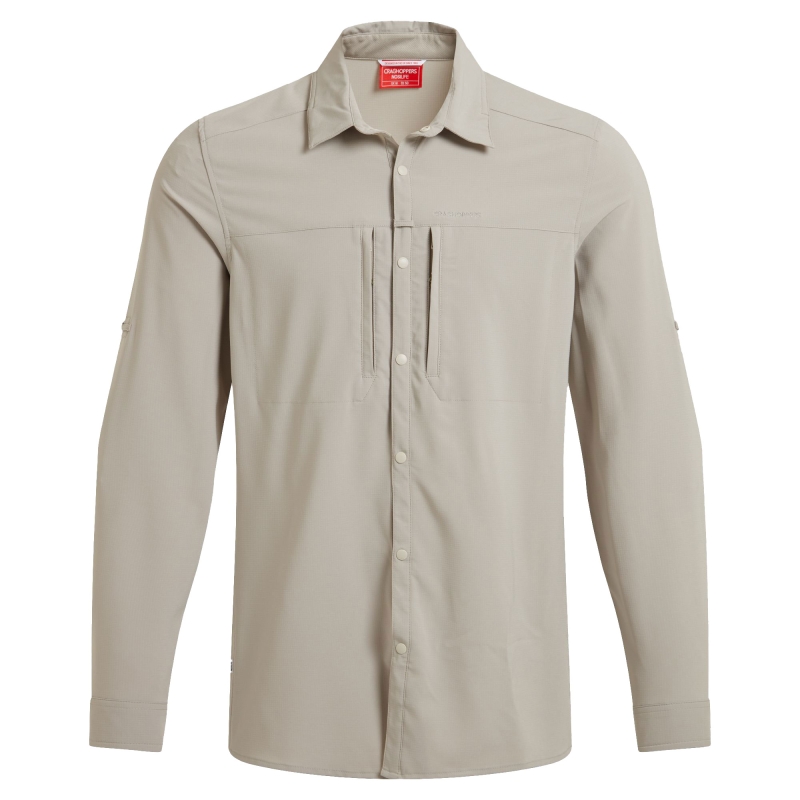 Craghoppers NosiLife Pro Long Sleeved Shirt V Parchment