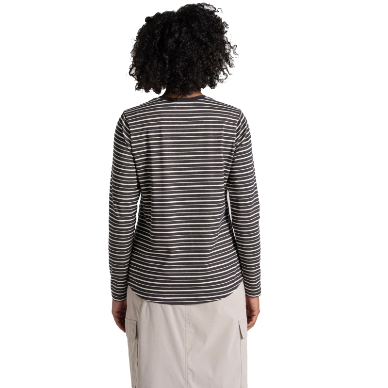 Craghoppers NosiLife Akona Long Sleeved Top Women's Charcoal Stripe
