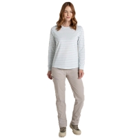 Craghoppers NosiLife Akona Long Sleeved Top Women's Nimbus Blue Stripe