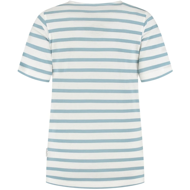 Blue Loop Originals Refibra Loose Fit V-neck Tshirt Women's White/Blue Shadow