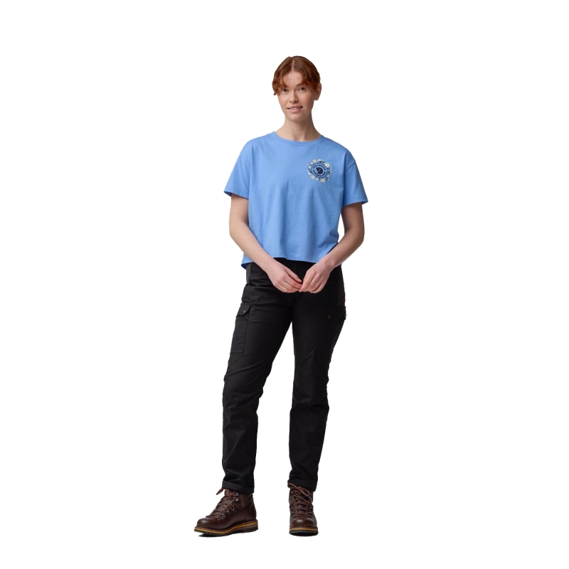 Fjällräven Fjällblomster Logo T-shirt Women's Ultramarine
