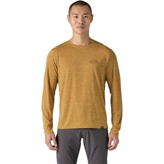 Patagonia L/S Cap Cool Daily Graphic Shirt Strataspire: Beeswax Tan X-Dye