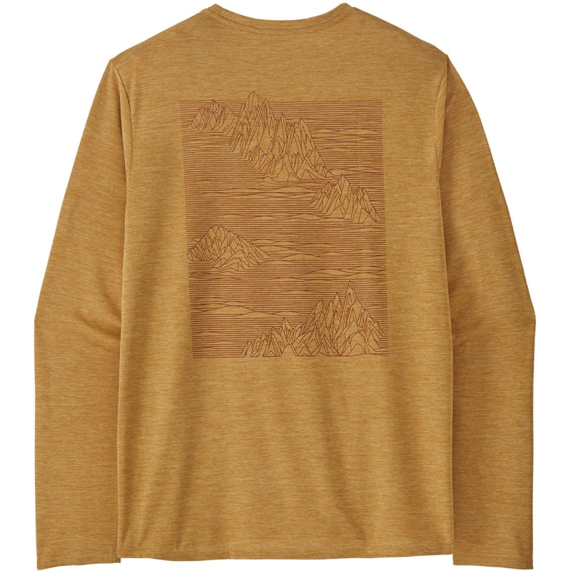 Patagonia L/S Cap Cool Daily Graphic Shirt Strataspire: Beeswax Tan X-Dye