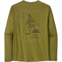 Patagonia L/S Cap Cool Daily Graphic Shirt - Lands Clean Climb Roots: Graze Green