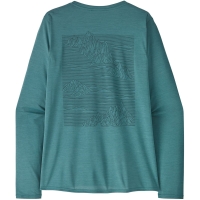 Patagonia L/S Cap Cool Daily Graphic Shirt Women's Strataspire: Wetland Blue X-Dy