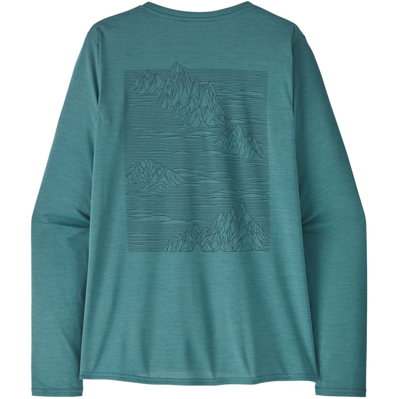 Patagonia L/S Cap Cool Daily Graphic Shirt Women's Strataspire: Wetland Blue X-Dy