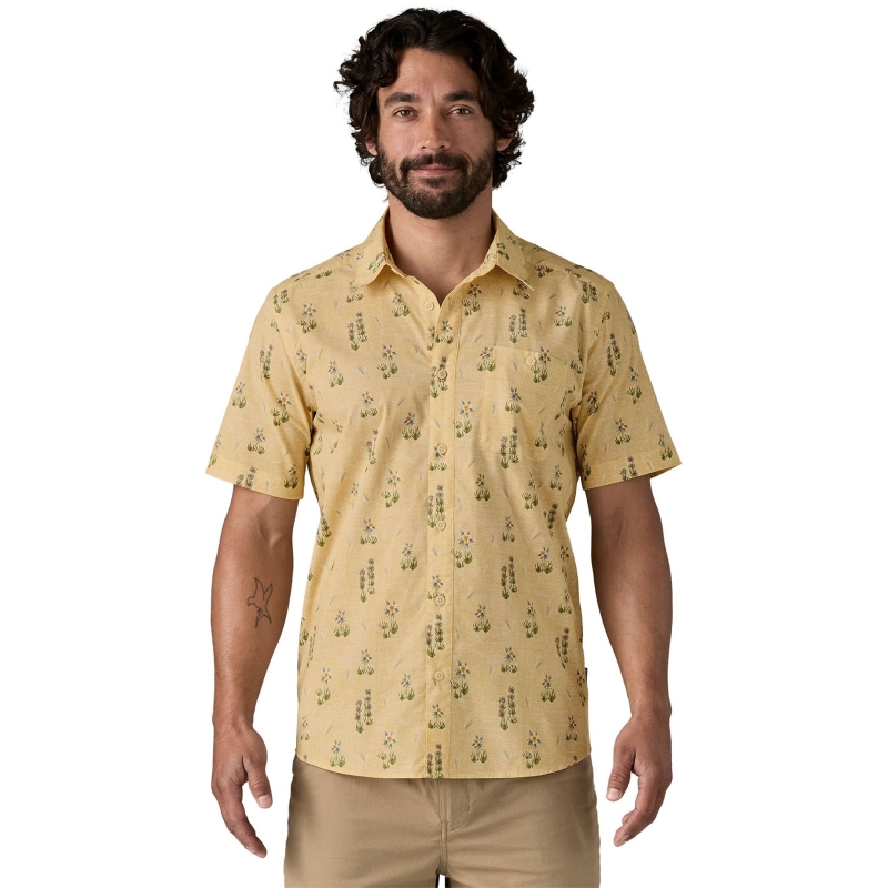 Patagonia Go To Shirt Lupine Trail: Beeswax Tan