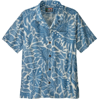 Patagonia Tidal Threads Camp Shirt Bees and Flowers: Still Blue