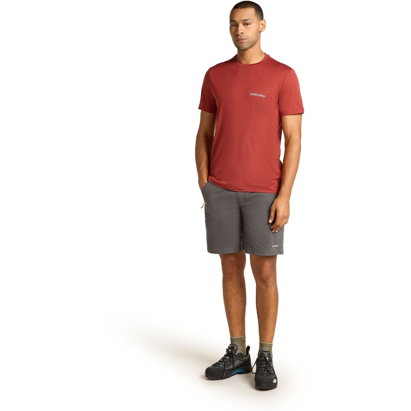 Icebreaker Mer 150 Tech Lite SS Tee IB Wordmark  Jasper