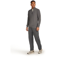Icebreaker Mer 260 Waffle Knit Wander LS Half Zip Obsidian