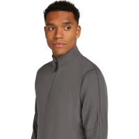 Icebreaker Mer 260 Waffle Knit Wander LS Half Zip Obsidian