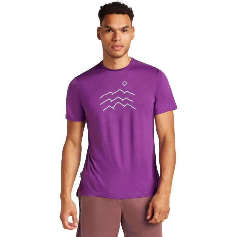 Icebreaker Mer 125 Cool-Lite Sphere SS Tee Across Passion