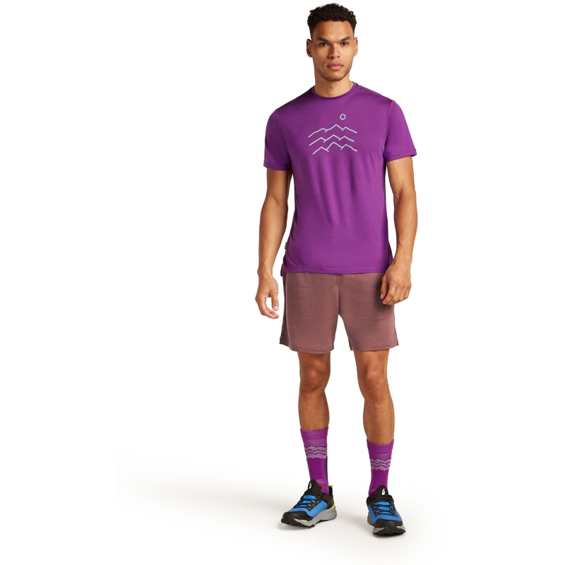 Icebreaker Mer 125 Cool-Lite Sphere SS Tee Across Passion