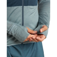 Icebreaker Mer 200 Realfleece Descender LS Zip Abyss/Blue/Ash