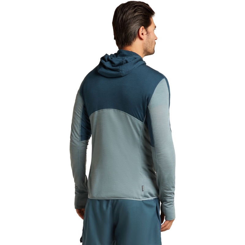 Icebreaker Mer 200 Realfleece Descender LS Zip Abyss/Blue/Ash