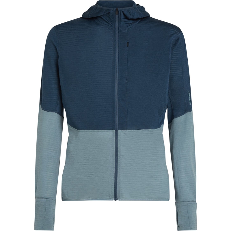 Icebreaker Mer 200 Realfleece Descender LS Zip Abyss/Blue/Ash